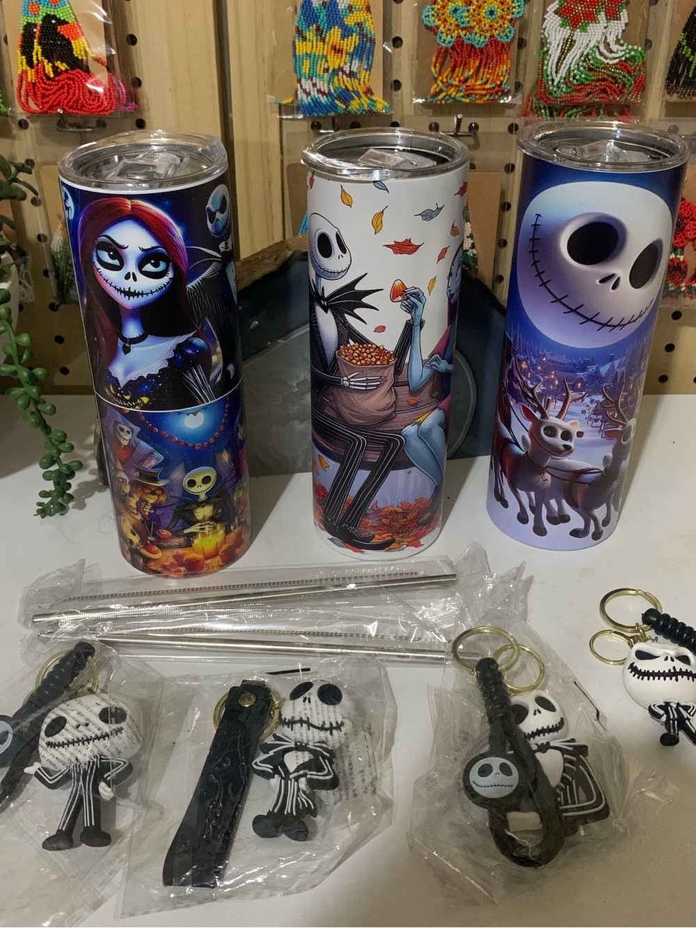 #50Nightmare Holiday Stainless Steel Tumbler & keychain bundle - Jack Skellingto